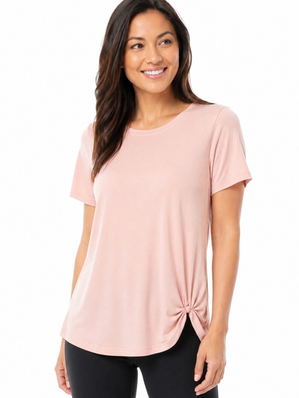 Old Navy Active Top Blush Pink Short Sleeve Side Tie Women's Size L Boho Athleti